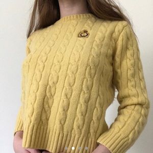RALPH LAUREN - Vintage Yellow Lambswool Sweater